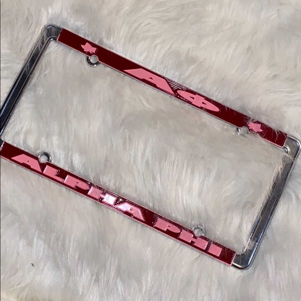 Alpha Phi License plate cover